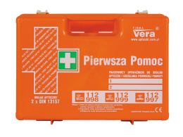 Przemysłowa apteczka pierwszej pomocy „TOP 20 2 x DIN13157” w walizce z tworzywa ABS Vera
